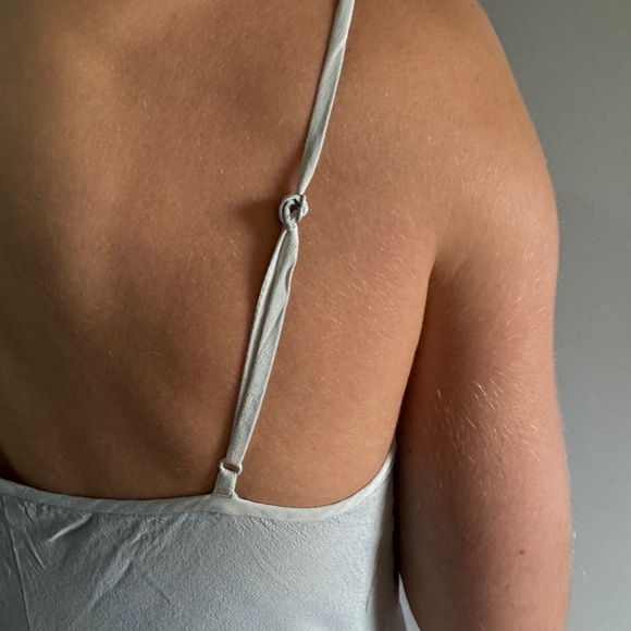 Wilfred Pastel Sage Slip Dress with Lace Detailing - Picture 4 of 6